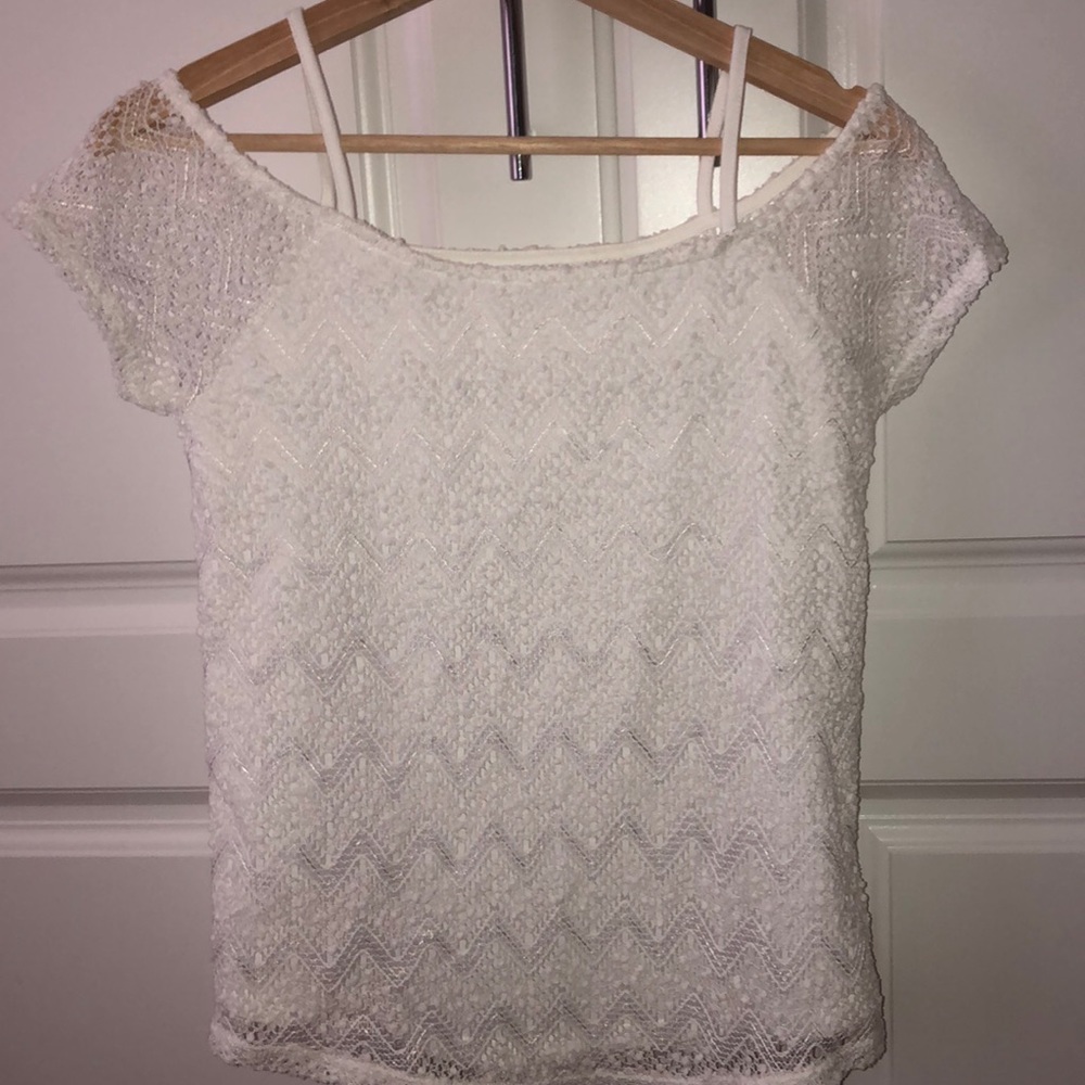 White off the shoulder top